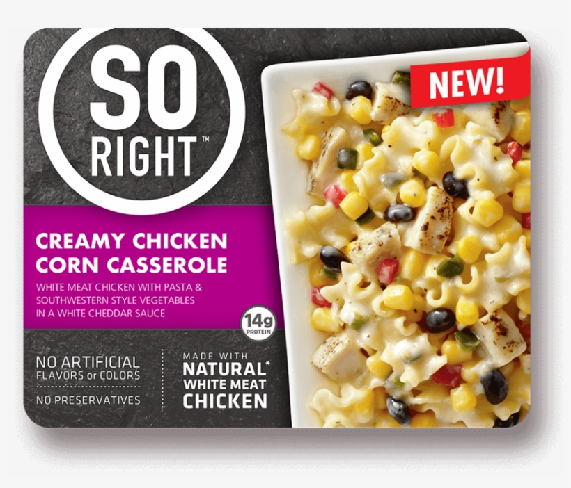 All White Meat Chicken With Pasta And A Vegetable Mix - So Right Creamy Chicken Corn Casserole, transparent png