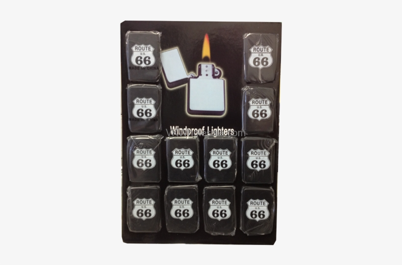 Refillable Windproof Lighters Wholesale - Biker Accessories Route 66 Knife And Lighter Set -, transparent png