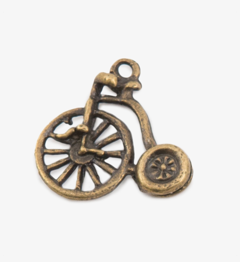Brass Vintage Bicycle Charm - Locket, transparent png