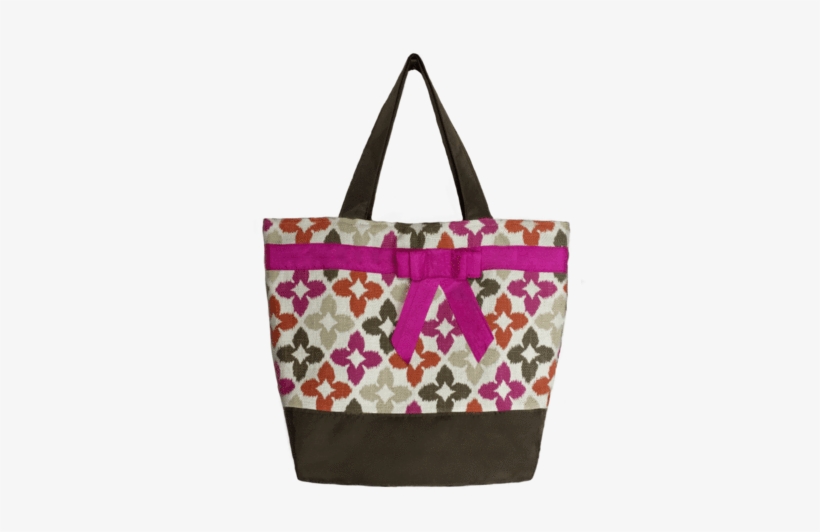 Novia Red Pink With Brown Nylon Essential Tote Bag - Handbag, transparent png