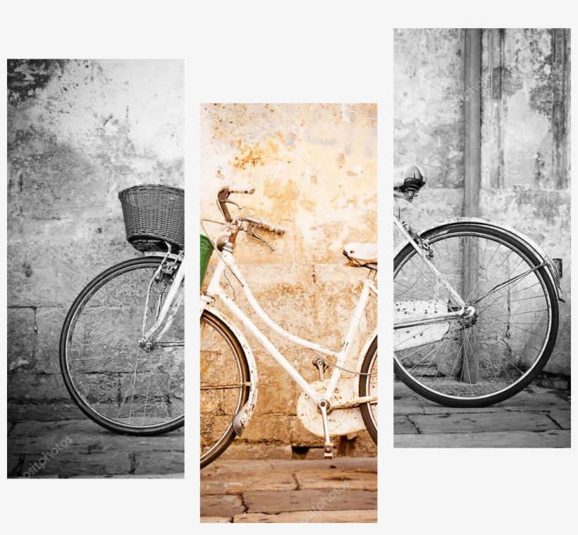 It Focused On Bicycle Sales & Services - Design Art 'bicycle Against Wall' Photographic Print, transparent png