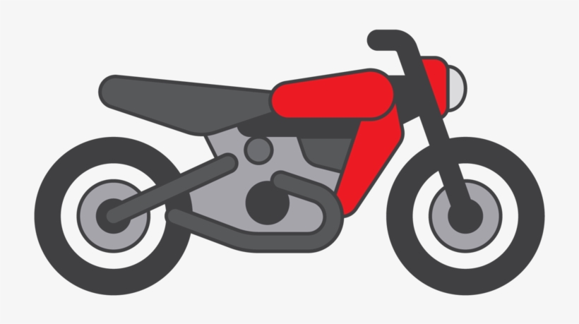 Cartoon Motorcycle Vector Png - Motorcycle, transparent png