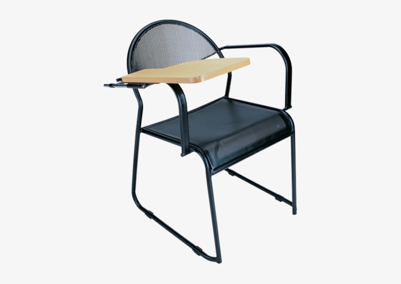 Perforated With Half Writing Pad Chair - Steel Chair With Writing Pad, transparent png