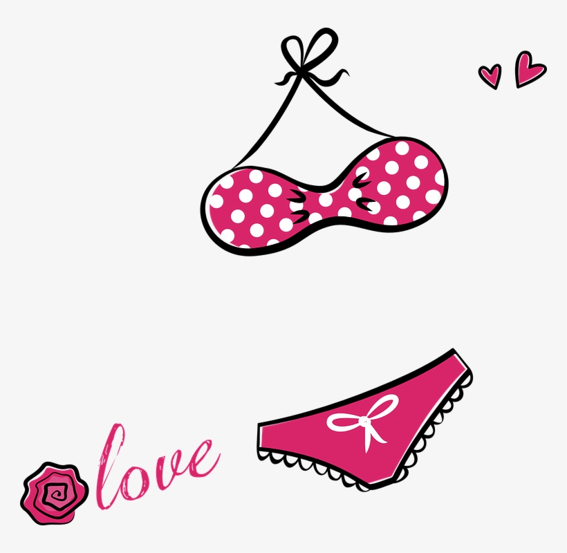 Lencería Para Novia - Funny Set Of Pink Bikini Tote Bag, Natural, transparent png