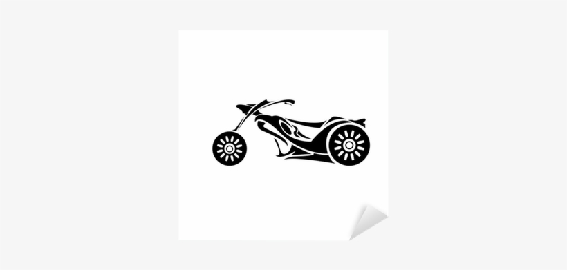 Vector Silhouette Of Classic Motorcycle - Motorcycle, transparent png