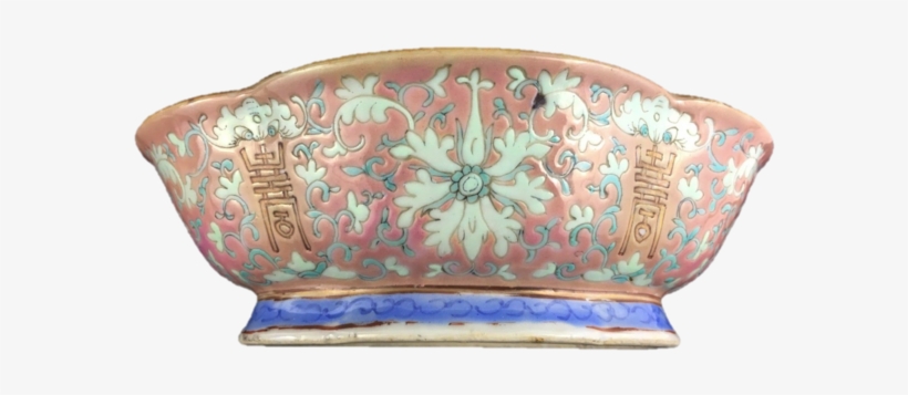 Chinese Porcelain Scalloped Edge Shallow Bowl, Republic - Porcelain, transparent png