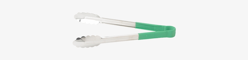 Winco Ut 16hp G 16" Utility Tong W/ Green Plastic Handle - Winco Utility Tong With Black Non-slip Grip, 12-inch, transparent png