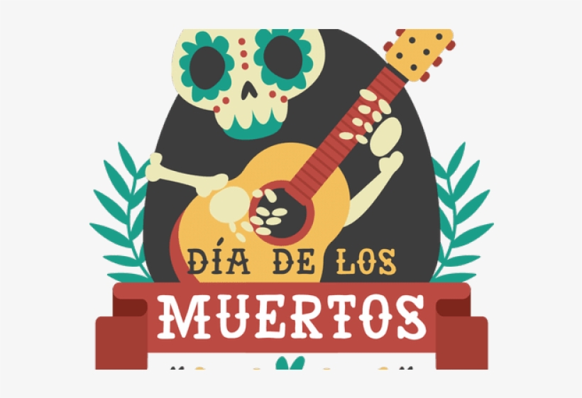Skeleton Clipart Guitar - Day Of The Dead Sugar Skull Tshirt Dia De Los Muertos, transparent png