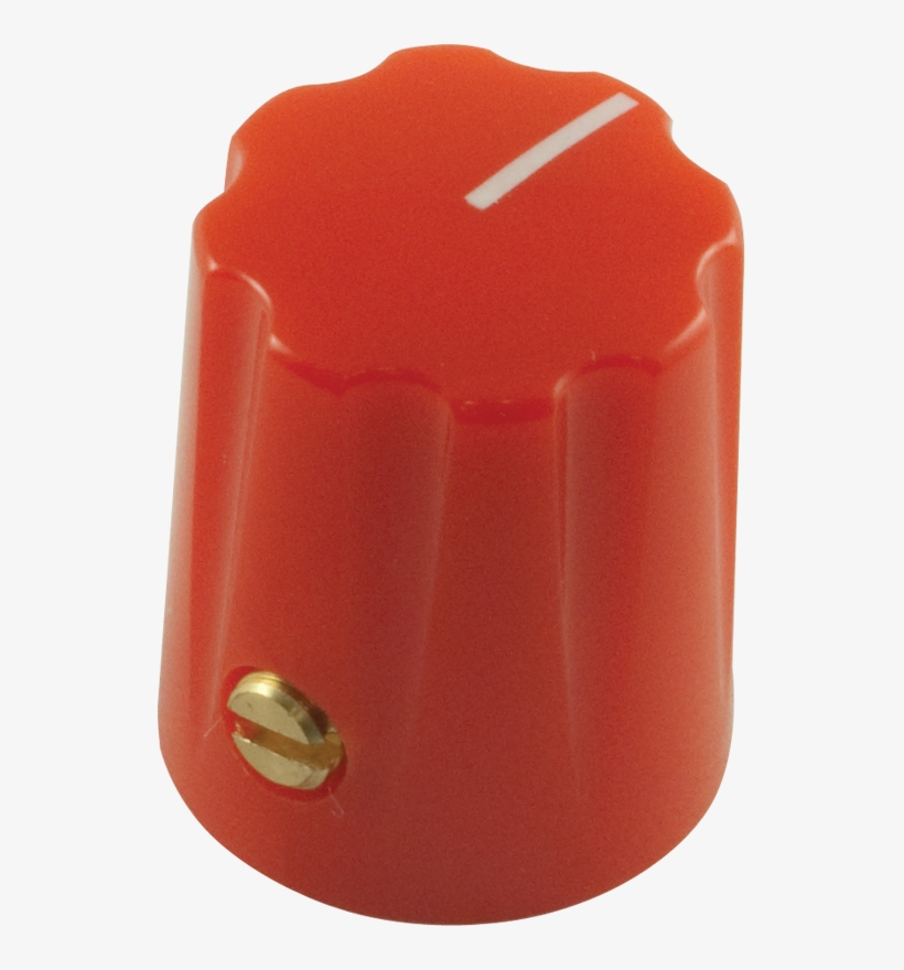 Scalloped Edge, Indicator Line, Set Screw - Amplified Parts Knob - Red With White Line Set Screw, transparent png