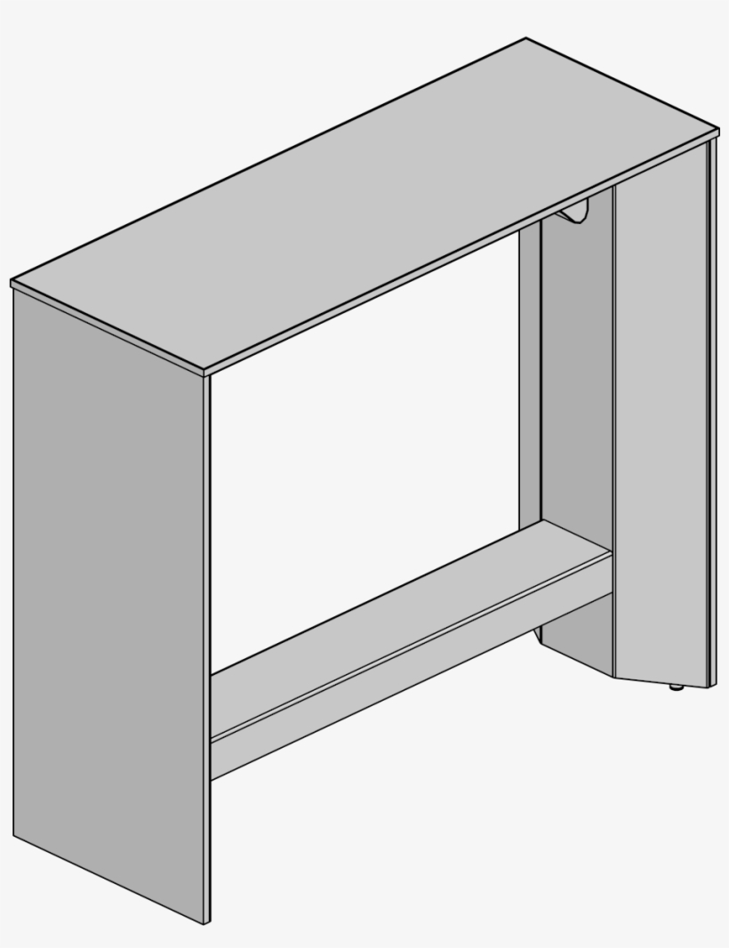 Campfire - Slim&nbsp - Tbl-stdng&nbsp - H,18x42x48,hpl - Coffee Table, transparent png