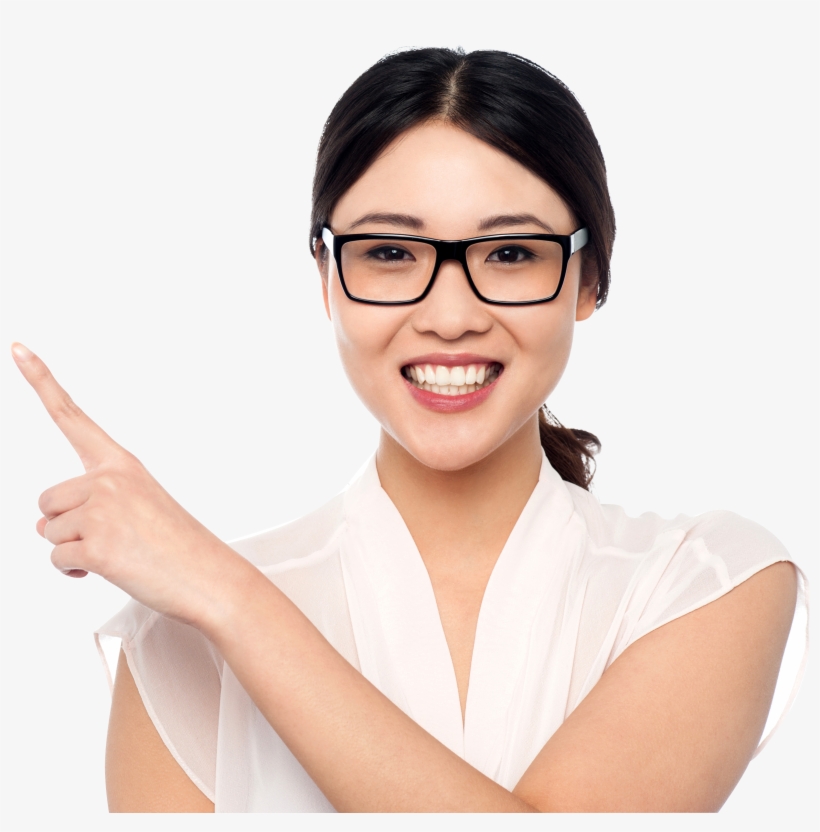 Girl Pointing Left Download Free Png Image - Stye, transparent png