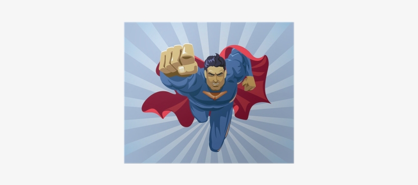 Superhero Flying Towards Camera, transparent png