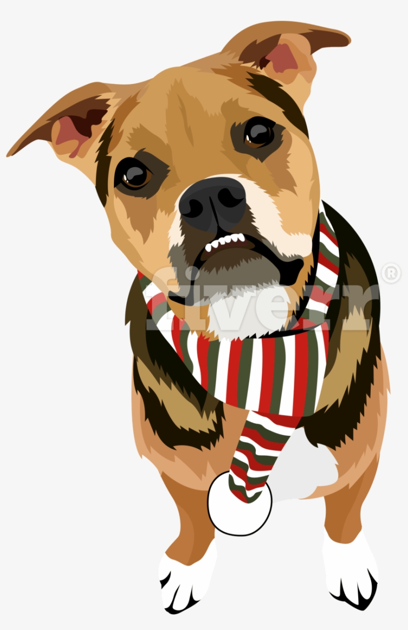 Make Vector Ilration Dog Cat Animal Pet Cartoon Portrait - Boxer, transparent png