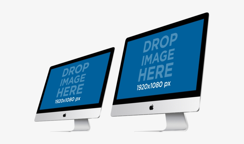 Two Imacs Over A Png Background In Angled View Responsive - Wallpaper, transparent png