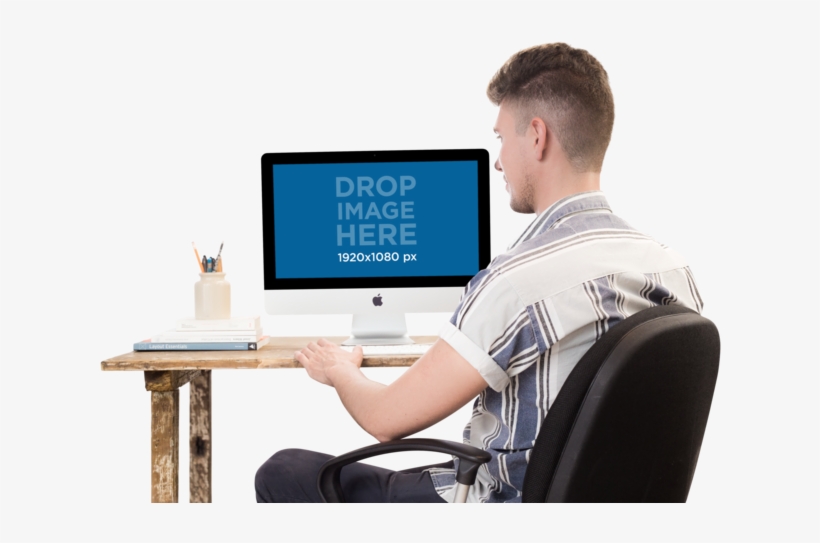 Typing Man Png, transparent png