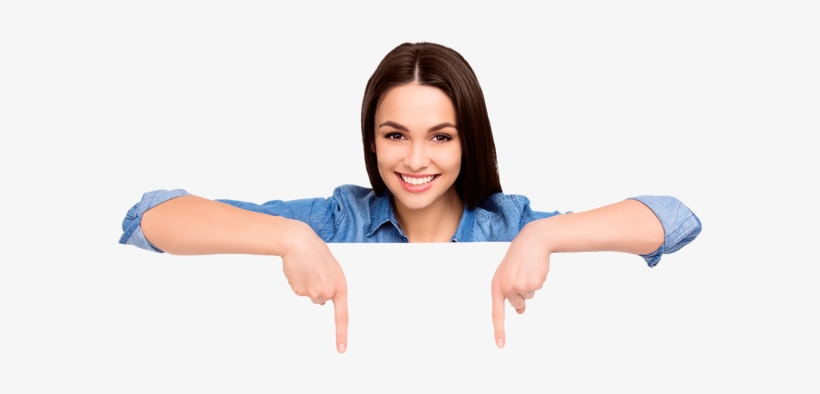Picture - Chica Señalando Abajo, transparent png