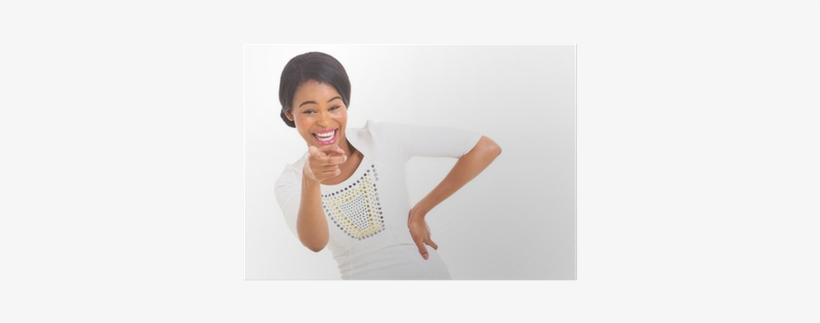 African American Woman Pointing And Laughing Poster - Girl, transparent png