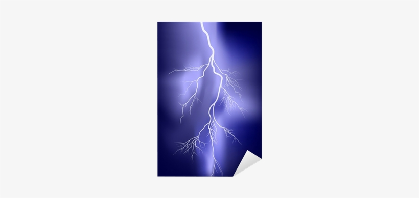 Vinilo Pixerstick Un Rayo De Color Blanco Brillante - Lightning, transparent png