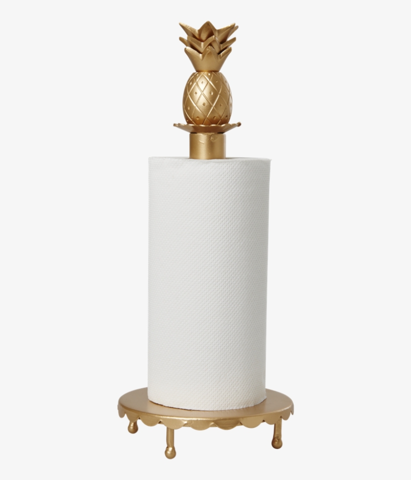 Gold Paper Towel Holder With Pineapple Decoration By - Rice Køkkenrulleholder Ananas Guld, transparent png