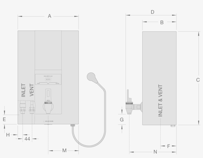 Everhot 3l Above Bench Boiling Water Unit - Boiling, transparent png