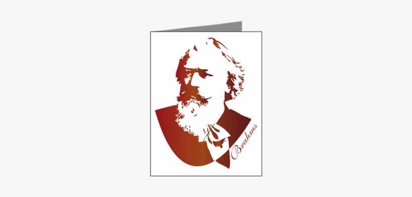 Silhouette Johannes Brahms Note Cards - Silhouette Johannes Brahms Mug, transparent png