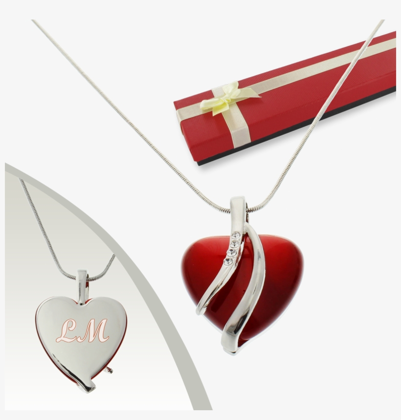 Colgante Corazón Rojo Con Cristales Swarovski - Cadeau Pour Sa Copine Rouge, transparent png
