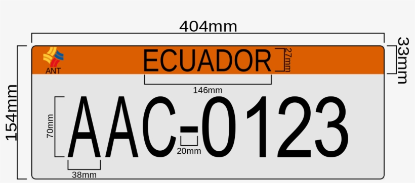 Matrículas Automovilísticas De Ecuador - Placas Ecuador, transparent png