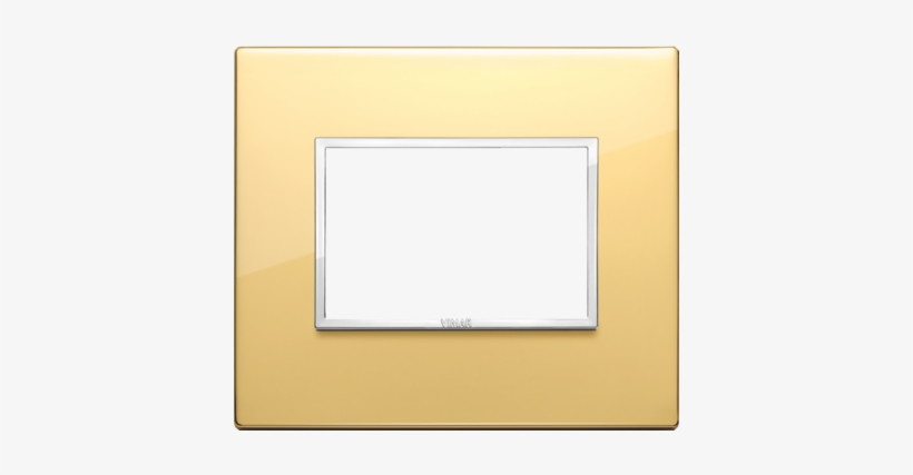 Placa 3m Aluminio Oro Pulido - Placca 3 Moduli Nichel Perlato Vimar Plana 14653.74, transparent png