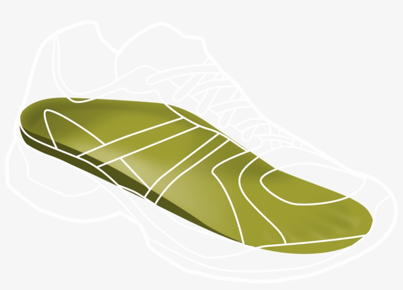 Youth Running Shoe Single White Outline - Illustration, transparent png
