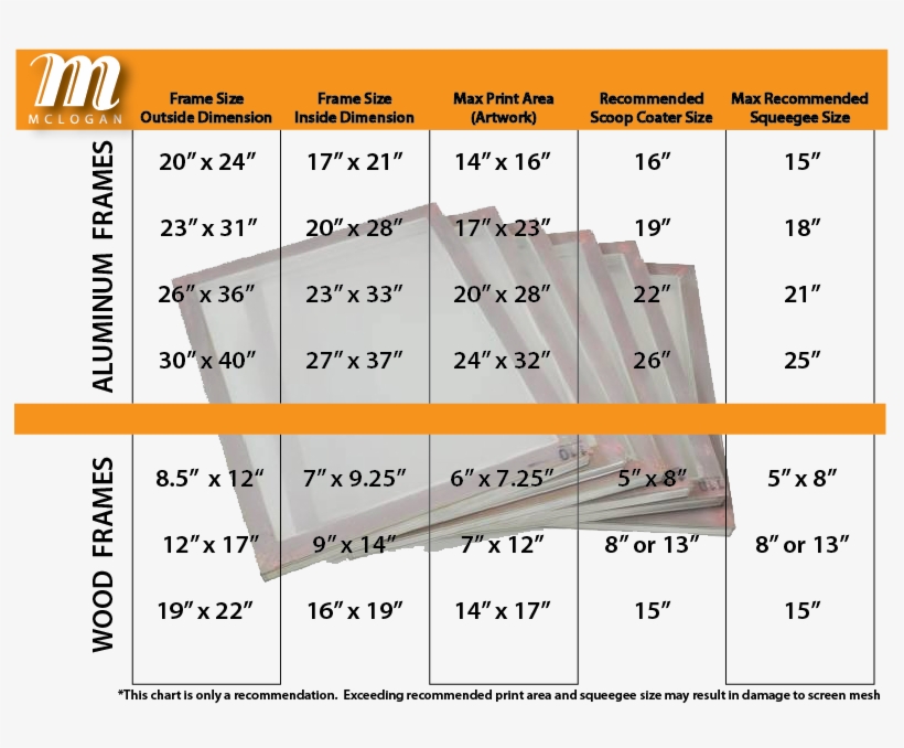 When Ordering Frames Please See Tech Sheet For The - Screen Printing, transparent png