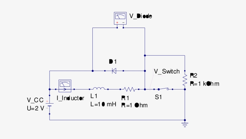 Flyback Diode Circuit - Diagram, transparent png