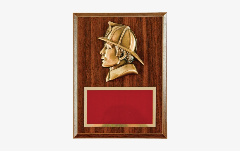 Bronze Finish Firefighter Head With Brass Engraving - Bronze, transparent png