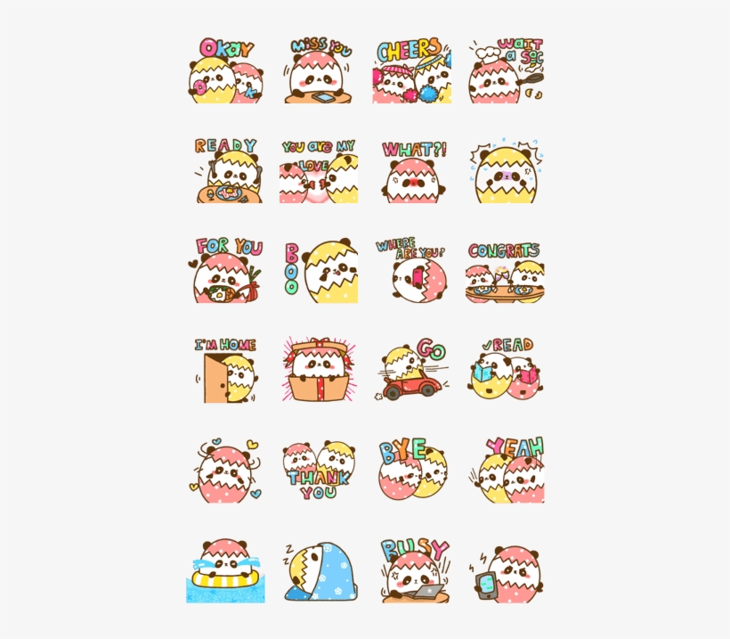 Eggo Panda And His Lover, transparent png