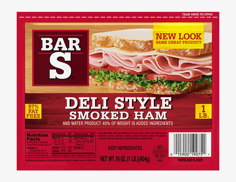 Smoked - Bar S Deli Style Smoked Ham, transparent png