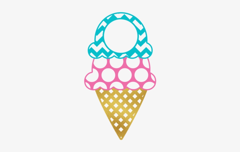Summer Monogram Frame - Polka Dot, transparent png