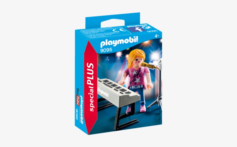 Playmobil Special 9095 Singer Keyboard Piano Rock Microphone - Playmobil 9095 Singer With Keyboard, transparent png