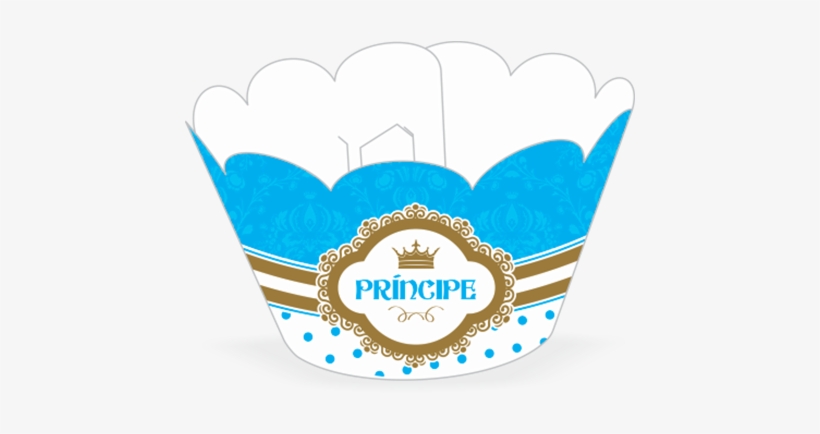 Cupcake Coroa Azul A=5cm X C=22cm - Prince, transparent png