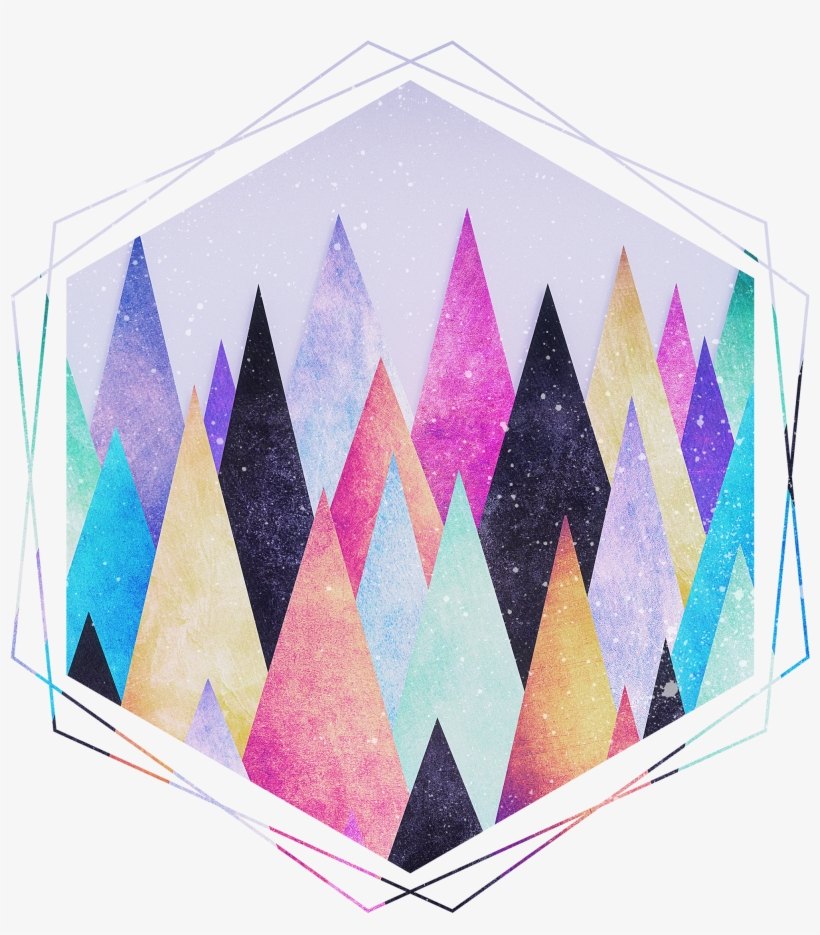 Colorful Abstract Geometric Triangle Peak Wood's - Artscase Slimfit Designers Triangle Peak Woods By Philipp, transparent png