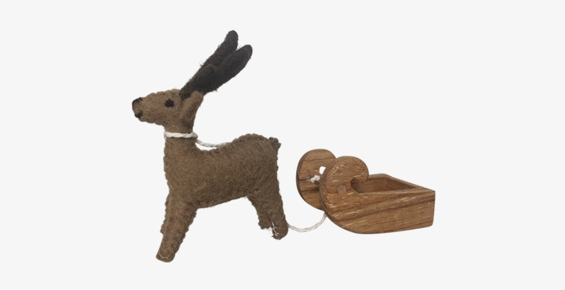 Reindeer And Sleigh - Reindeer, transparent png
