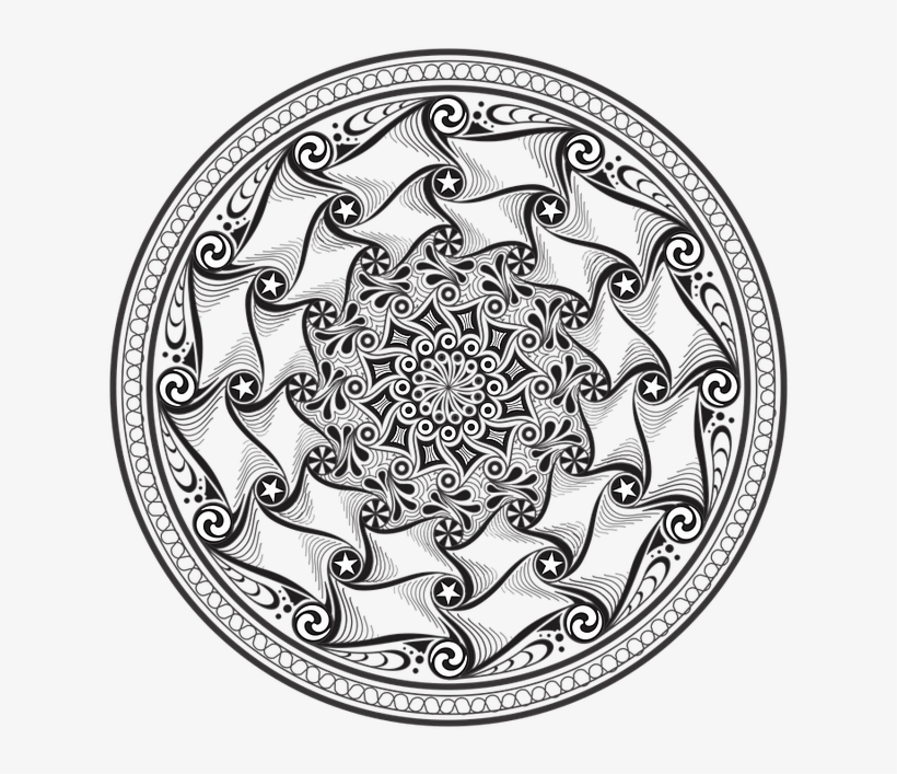 Abstract, Design, Round, Symmetry - Archaeology Black And White, transparent png