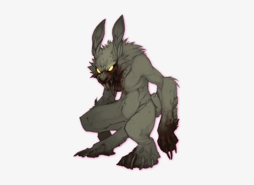 Slightly Grotesque In Appearance, The Hare Stands At - Illustration, transparent png