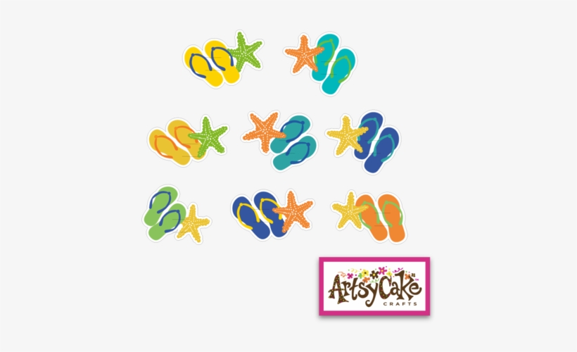 flip flop cupcake toppers