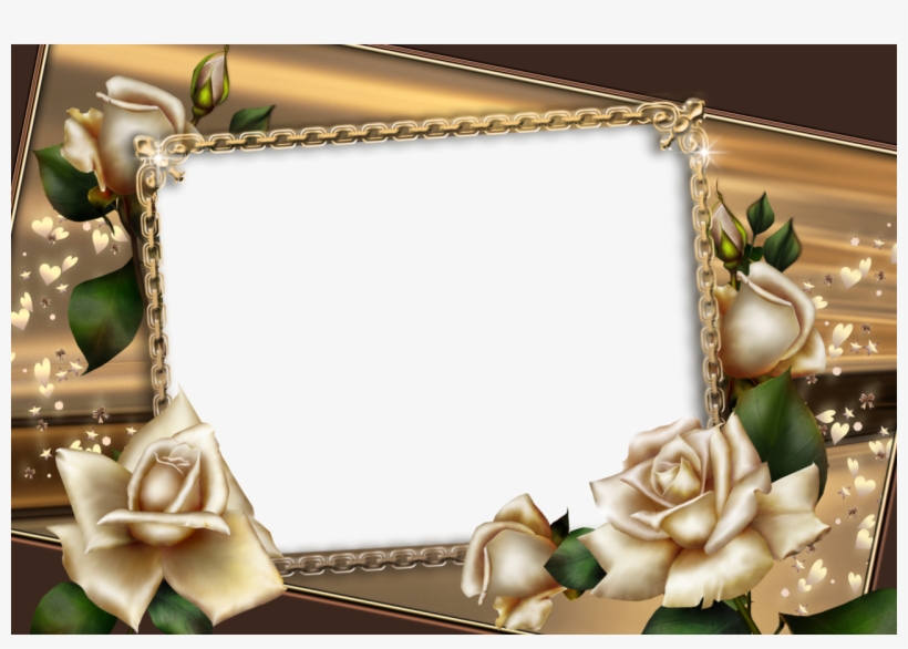 Marcos Para Fotos Png Amor - Graceful Roses Pattern 3 Panels Cross Film Wall Art, transparent png