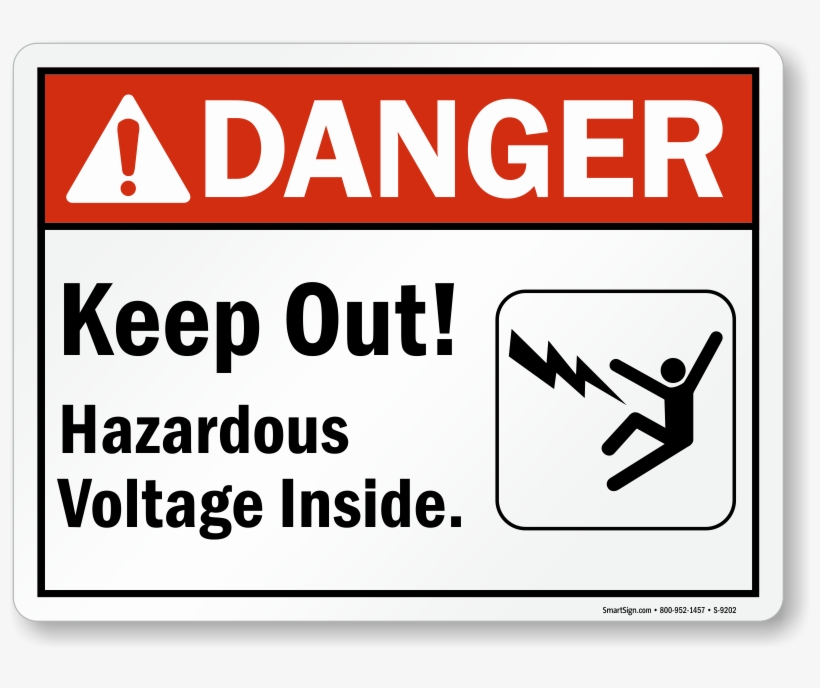 Ansi Danger Sign - Voltage Danger Sign, transparent png