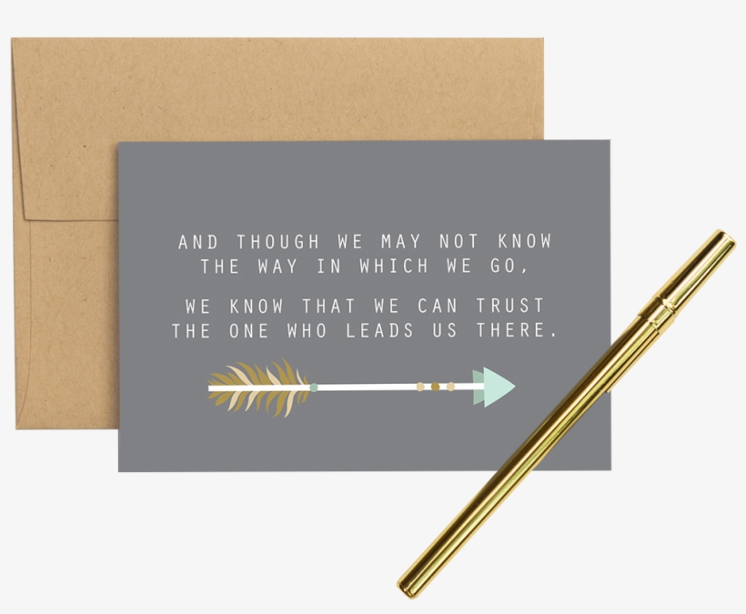 Grey Arrow” - Greeting Card - Wood, transparent png