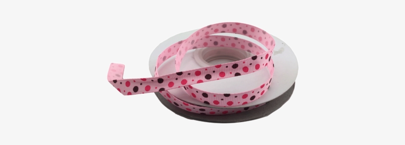 Pink And Brown Polka Dot Ribbons 3/8" - Polka Dot, transparent png