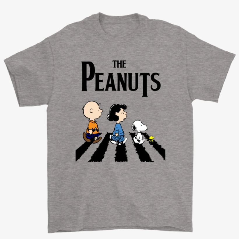 Peanuts In Abbey Road The Beatles Mashup Snoopy Shirts - Peanuts Beatles Shirt, transparent png