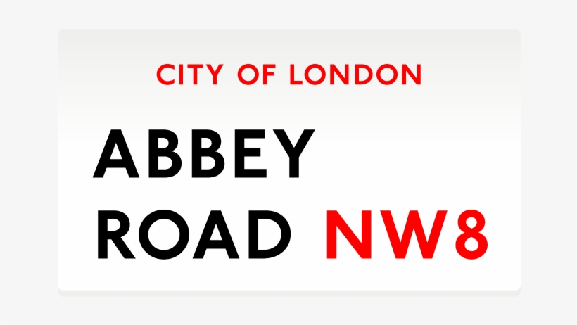 Abbey Road Sign - Octubre 2018 Dias Festivos, transparent png