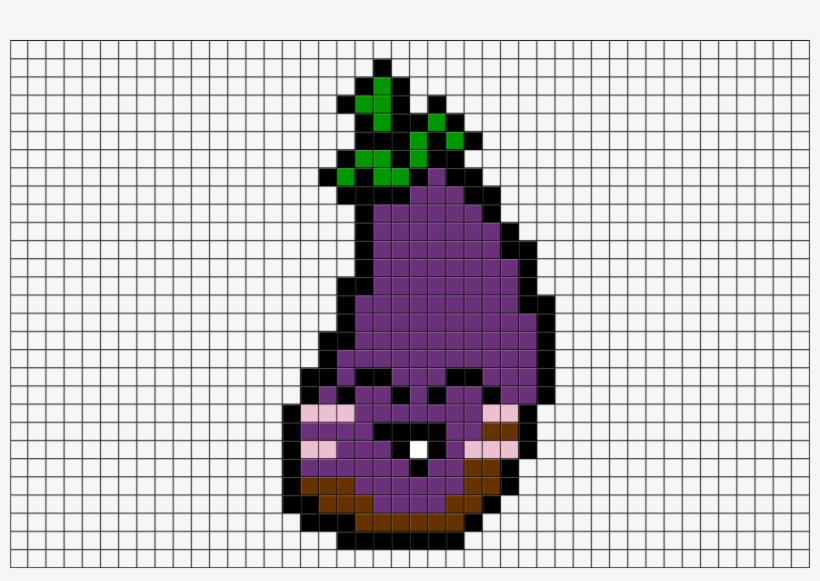 Cute Pixel Art Download - Eggplant Pixel Art, transparent png