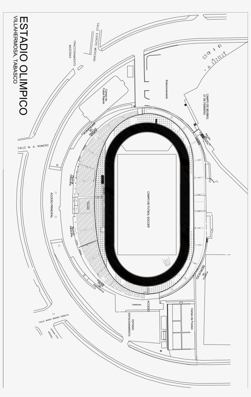 118812estadio Olimpico Villahermosa - Technical Drawing, transparent png
